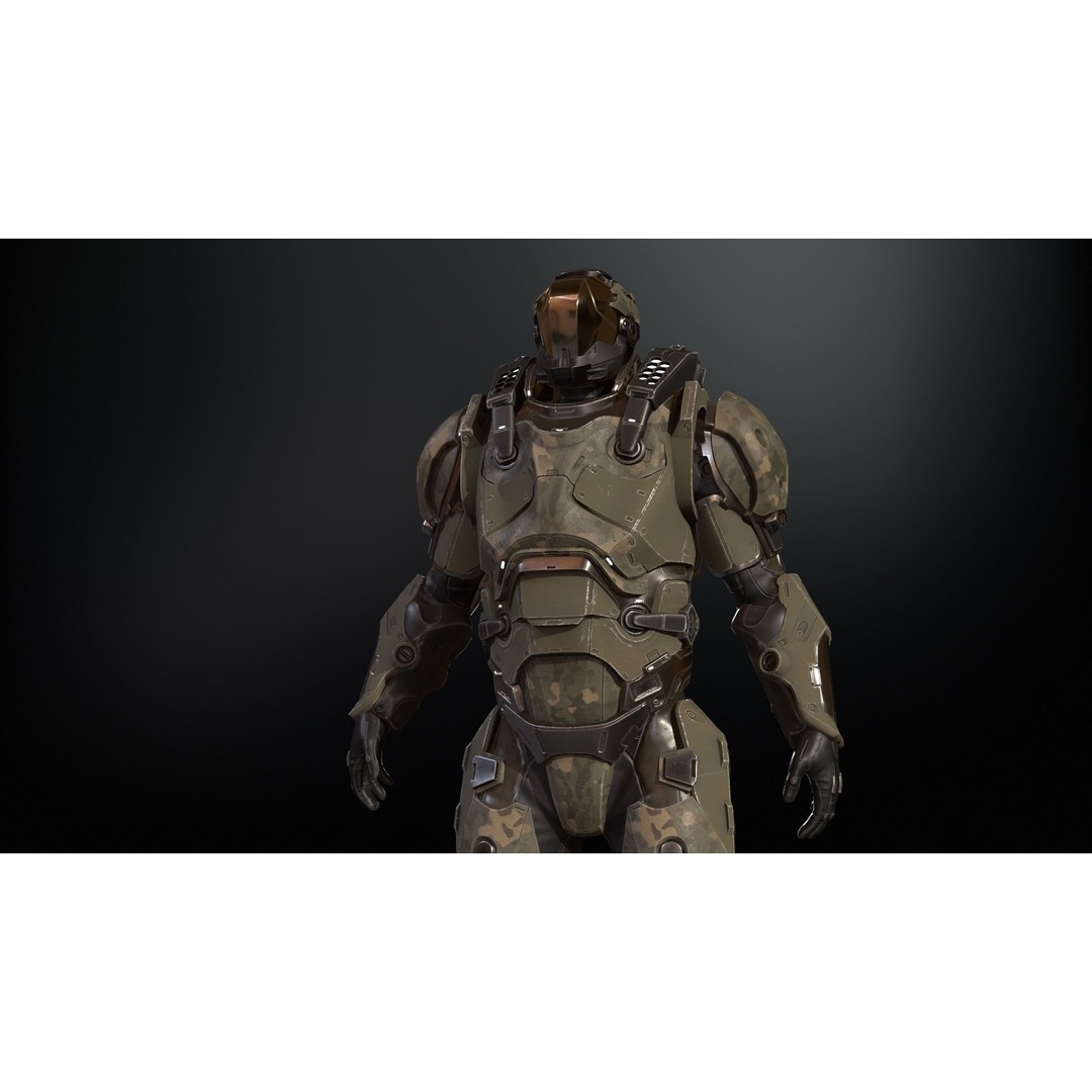CyberJagg 3D Model – Low Poly Sci-Fi Character with Animations - View 25