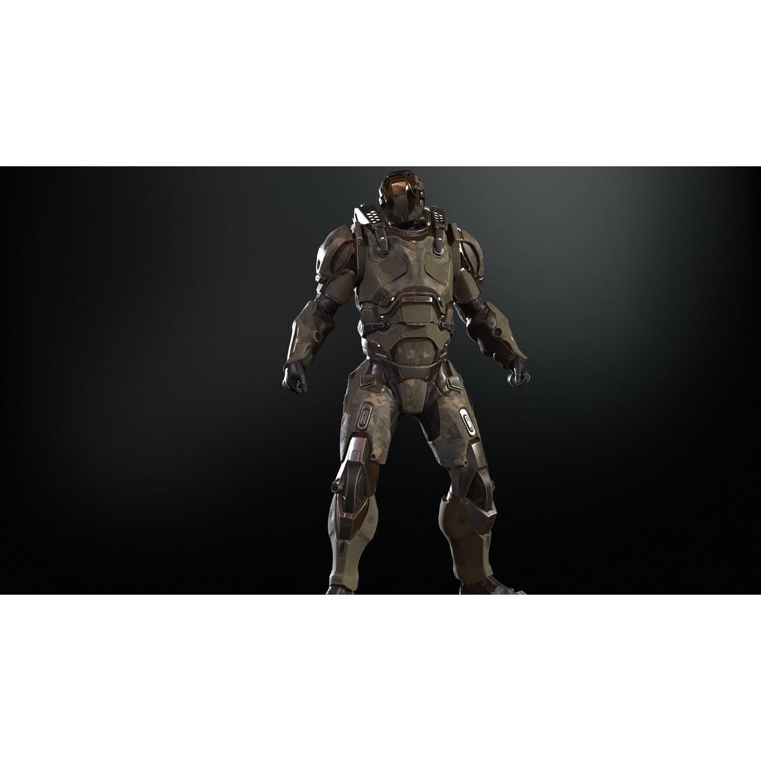 CyberJagg 3D Model – Low Poly Sci-Fi Character with Animations - View 26