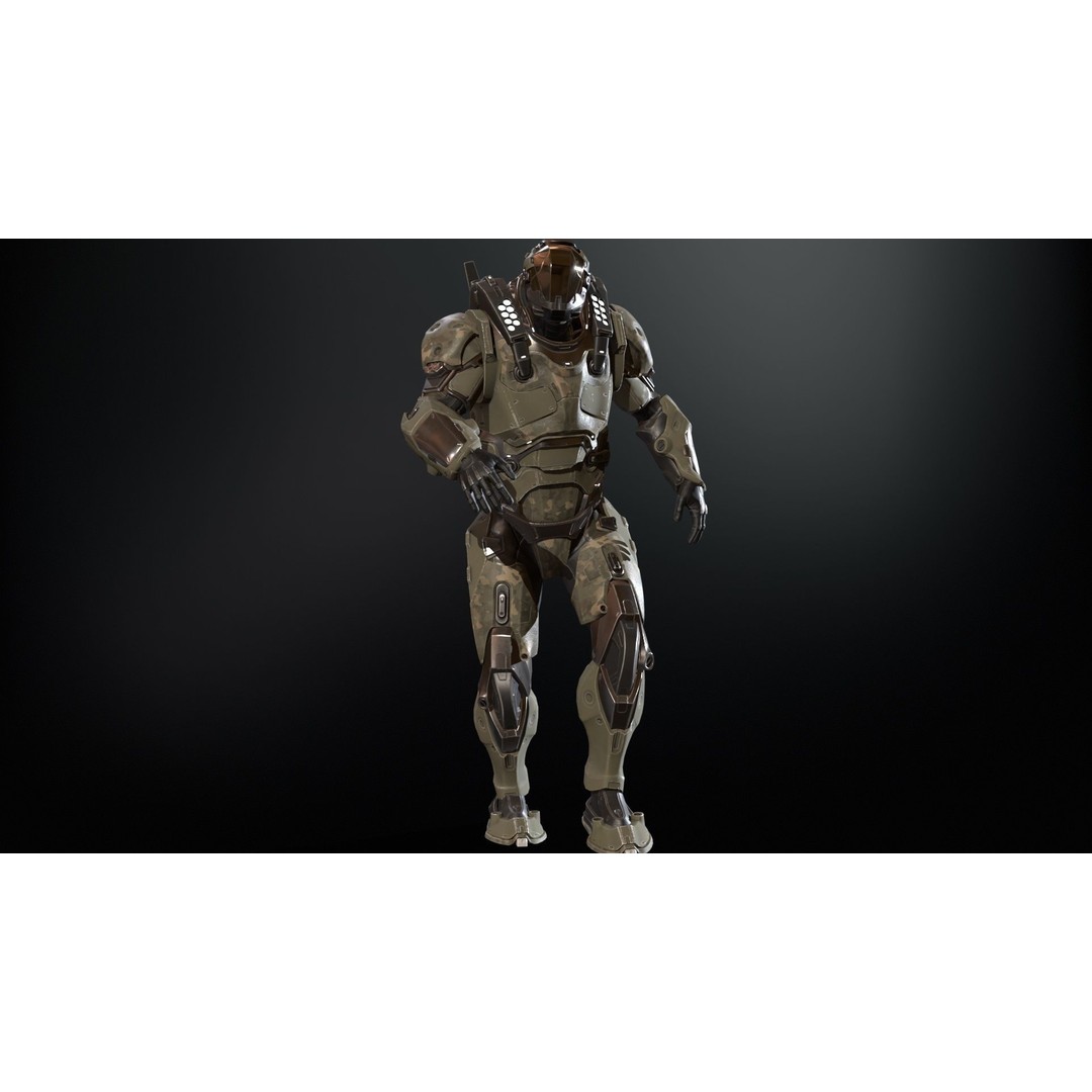 CyberJagg 3D Model – Low Poly Sci-Fi Character with Animations - View 29