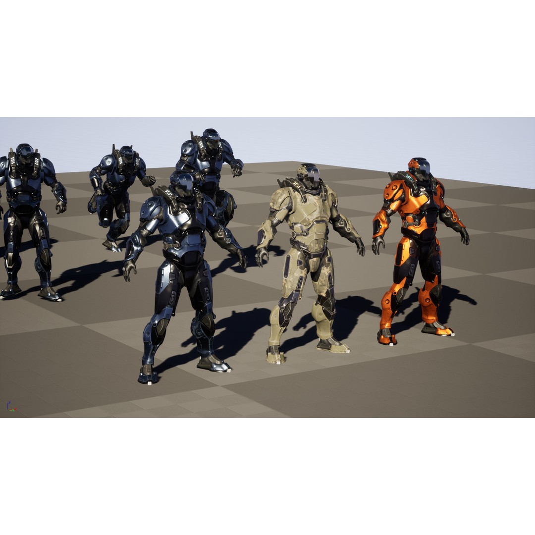 CyberJagg 3D Model – Low Poly Sci-Fi Character with Animations - View 40