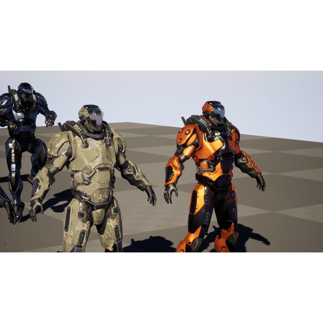 CyberJagg 3D Model – Low Poly Sci-Fi Character with Animations - View 41