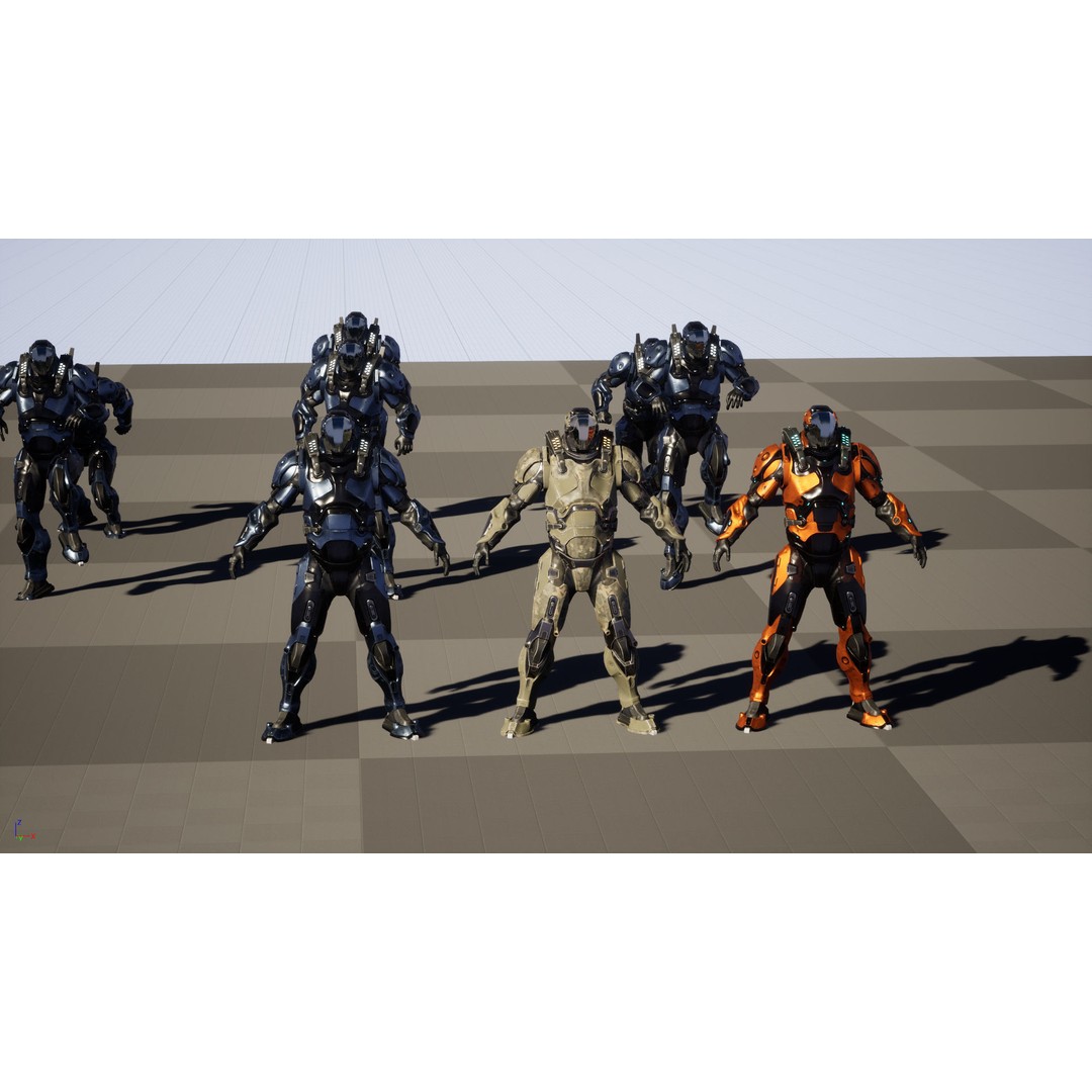 CyberJagg 3D Model – Low Poly Sci-Fi Character with Animations - View 42
