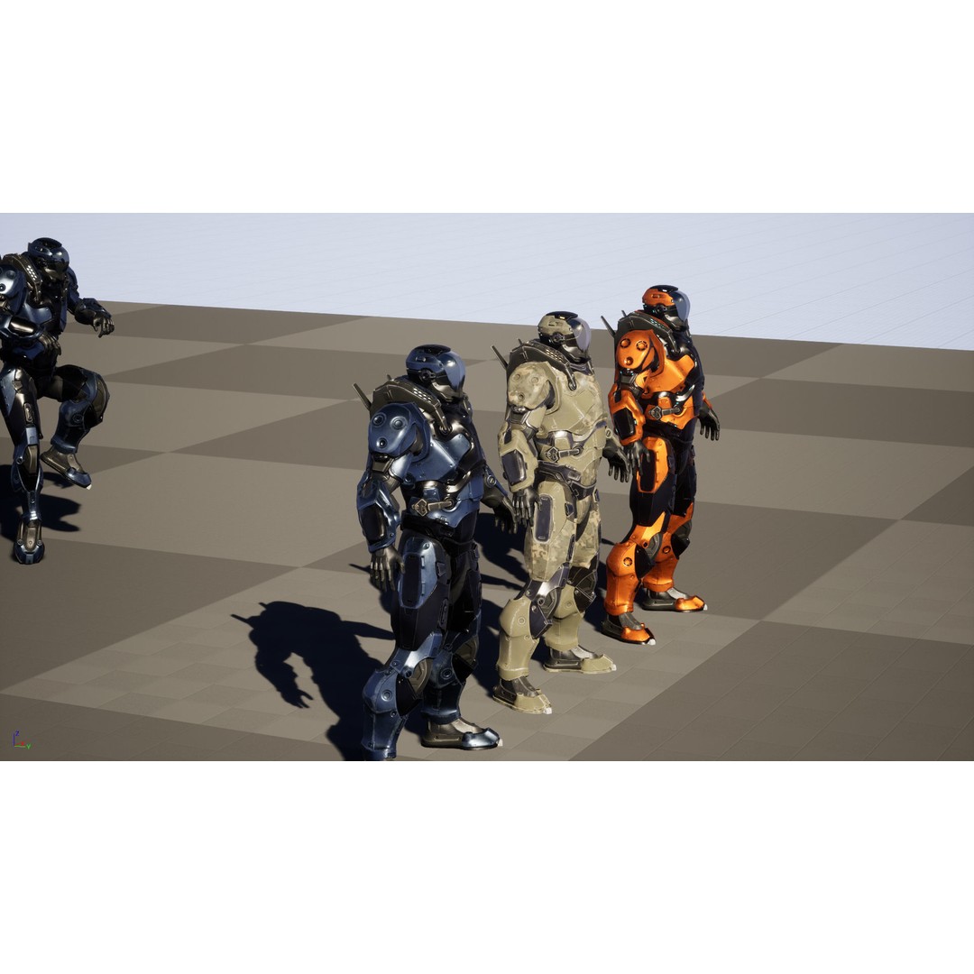 CyberJagg 3D Model – Low Poly Sci-Fi Character with Animations - View 44