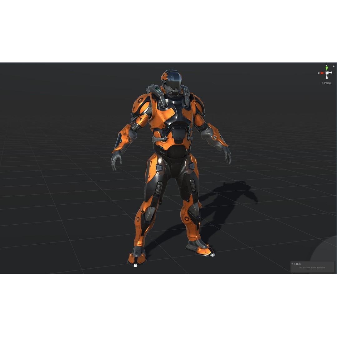 CyberJagg 3D Model – Low Poly Sci-Fi Character with Animations - View 45
