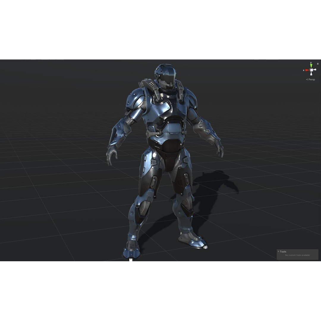 CyberJagg 3D Model – Low Poly Sci-Fi Character with Animations - View 46