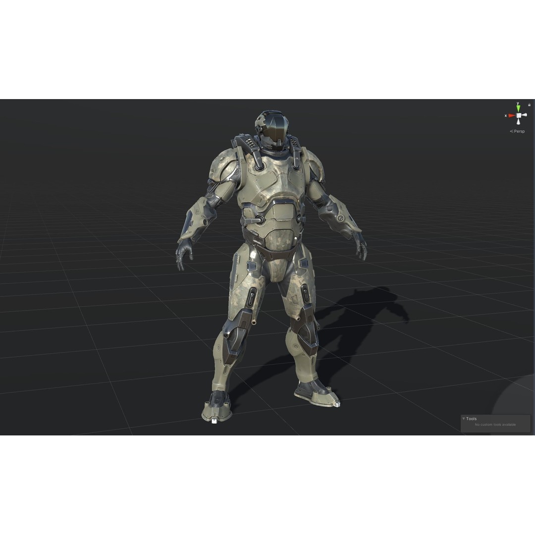 CyberJagg 3D Model – Low Poly Sci-Fi Character with Animations - View 47
