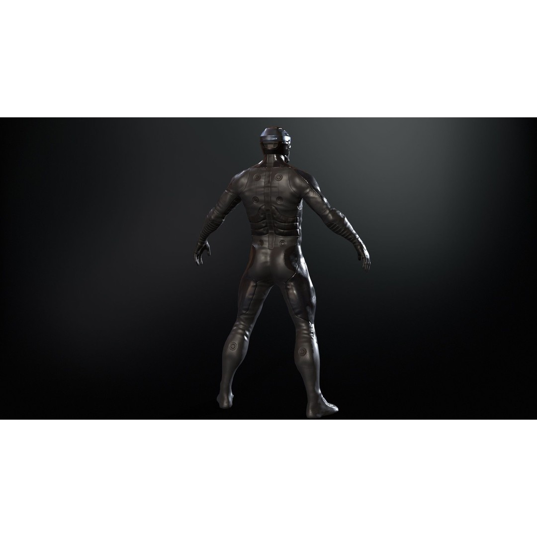 CyberJagg 3D Model – Low Poly Sci-Fi Character with Animations - View 5