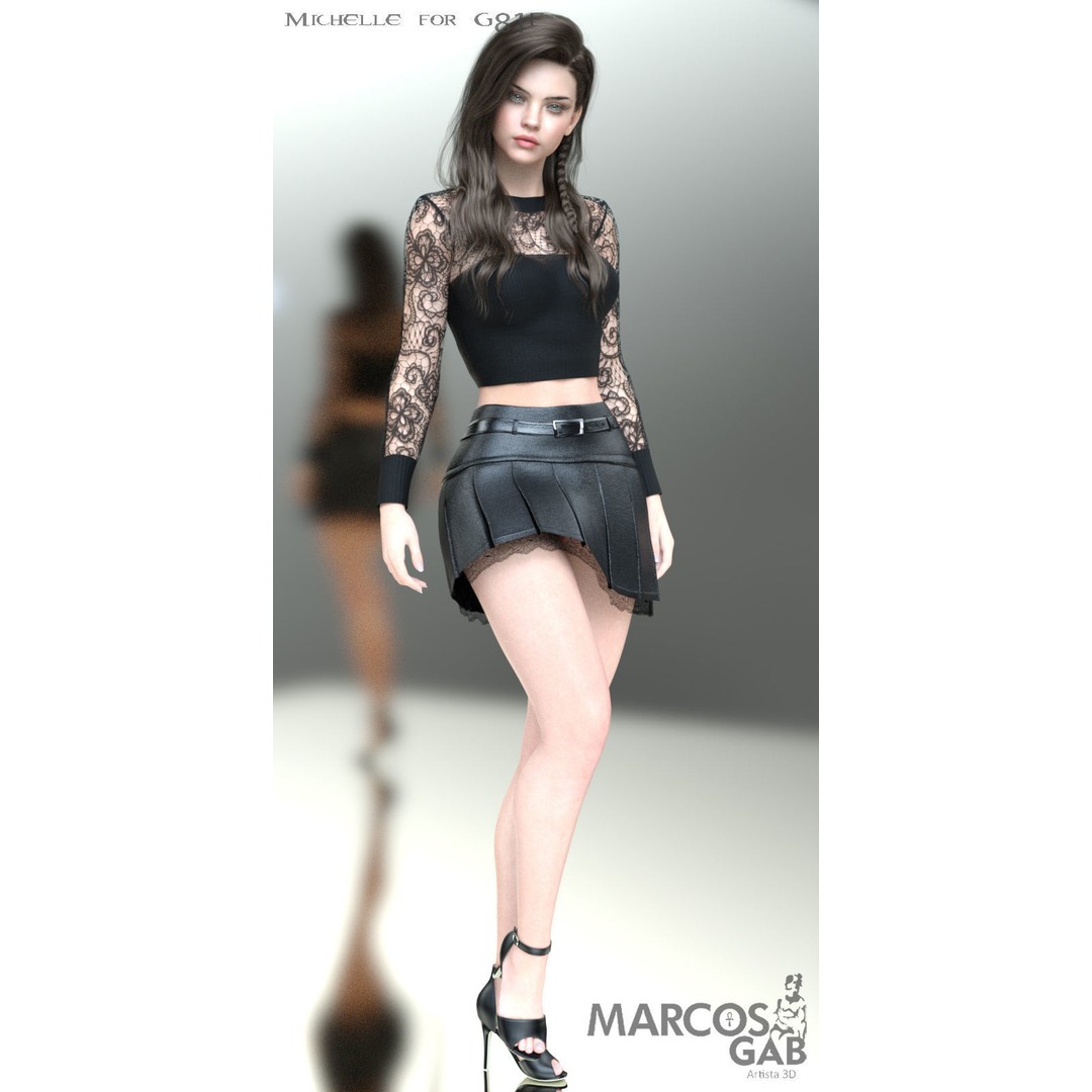 MGAB Michelle 3D Model – Beautiful Character for Genesis 8.1, Rigged PBR - View 15