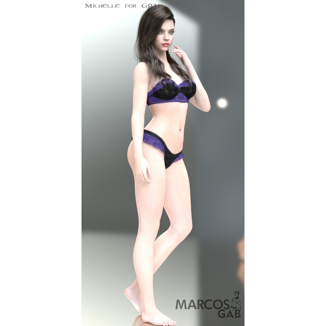MGAB Michelle 3D Model – Beautiful Character for Genesis 8.1, Rigged PBR - View 16