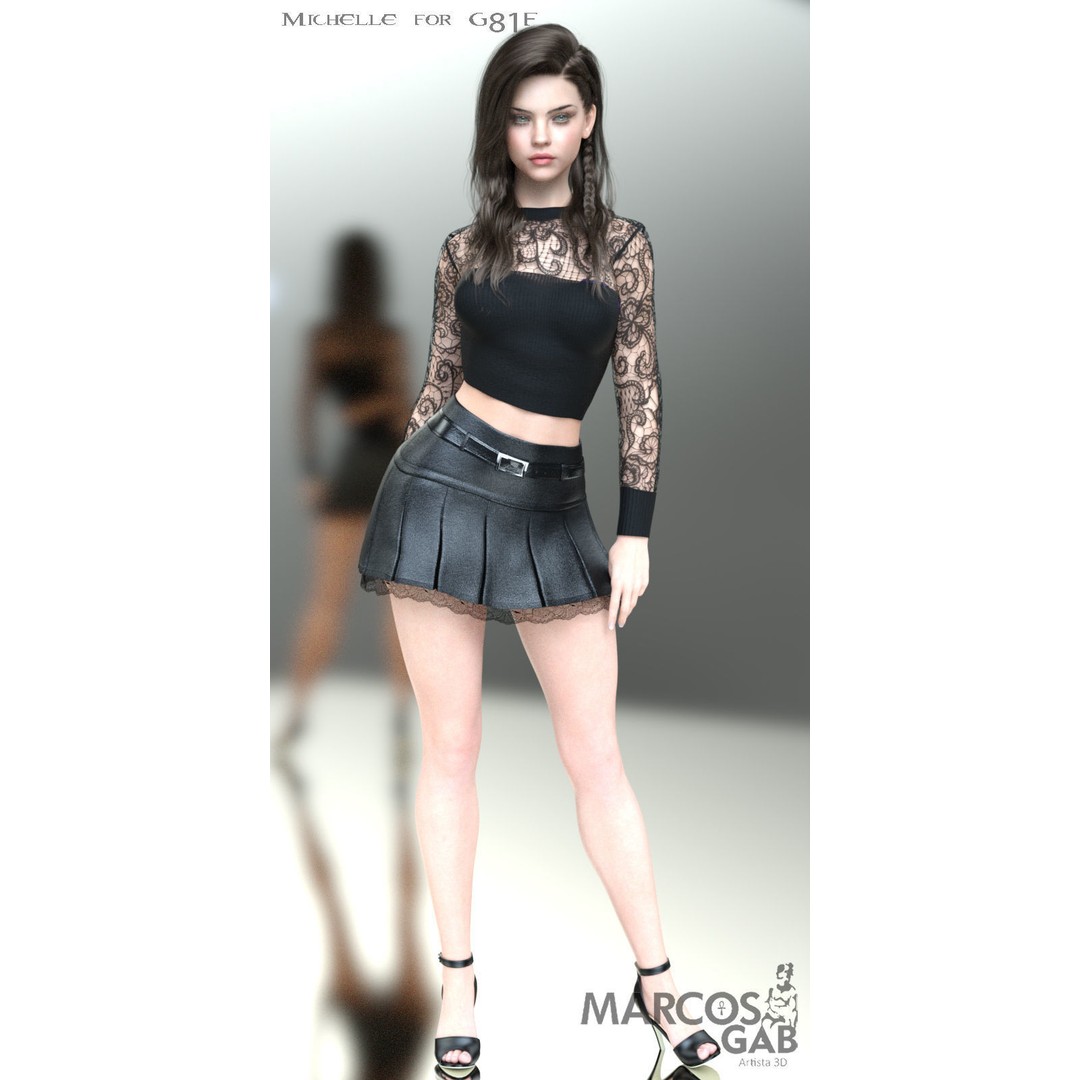 MGAB Michelle 3D Model – Beautiful Character for Genesis 8.1, Rigged PBR - View 17