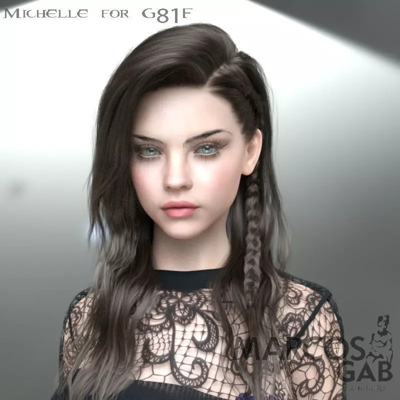 MGAB Michelle 3D Model – Beautiful Character for Genesis 8.1, Rigged PBR - View 2