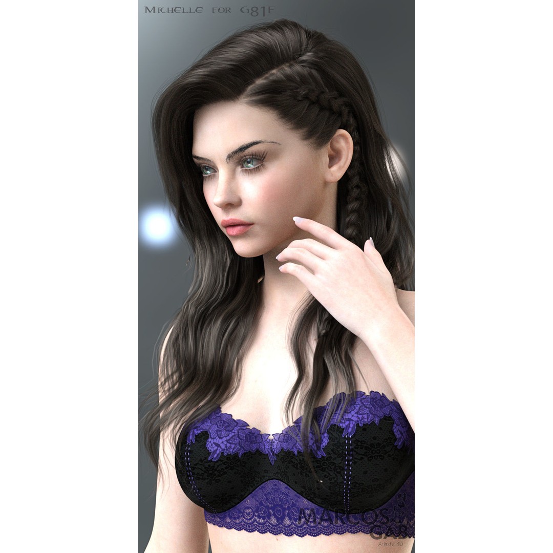 MGAB Michelle 3D Model – Beautiful Character for Genesis 8.1, Rigged PBR - View 4
