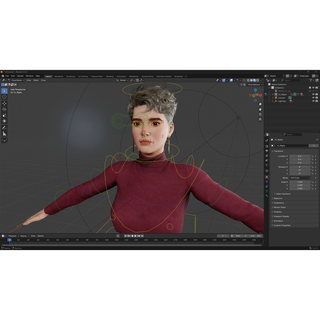 Elegant Low-Poly 3D Character Model – Rigged, PBR Textures, FBX - View 17