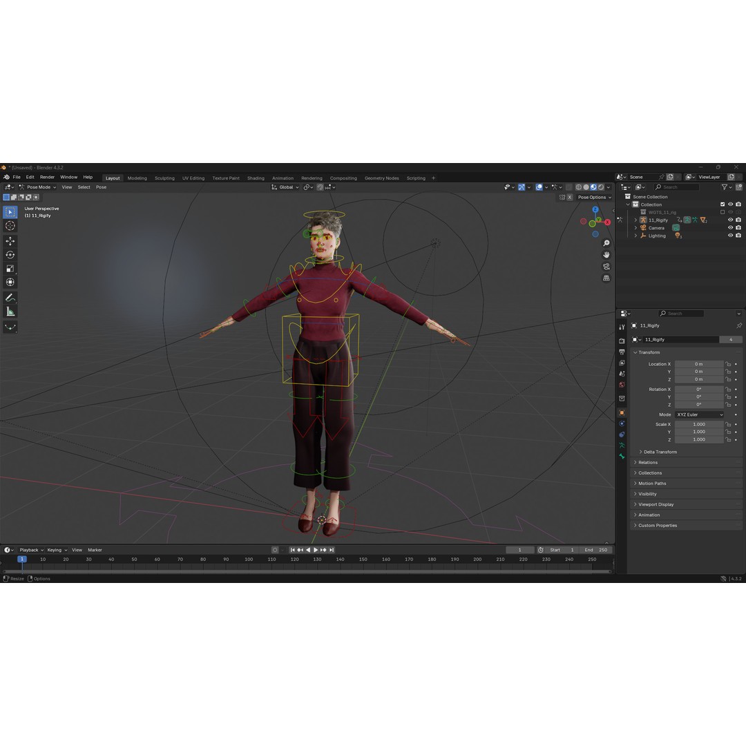 Elegant Low-Poly 3D Character Model – Rigged, PBR Textures, FBX - View 18