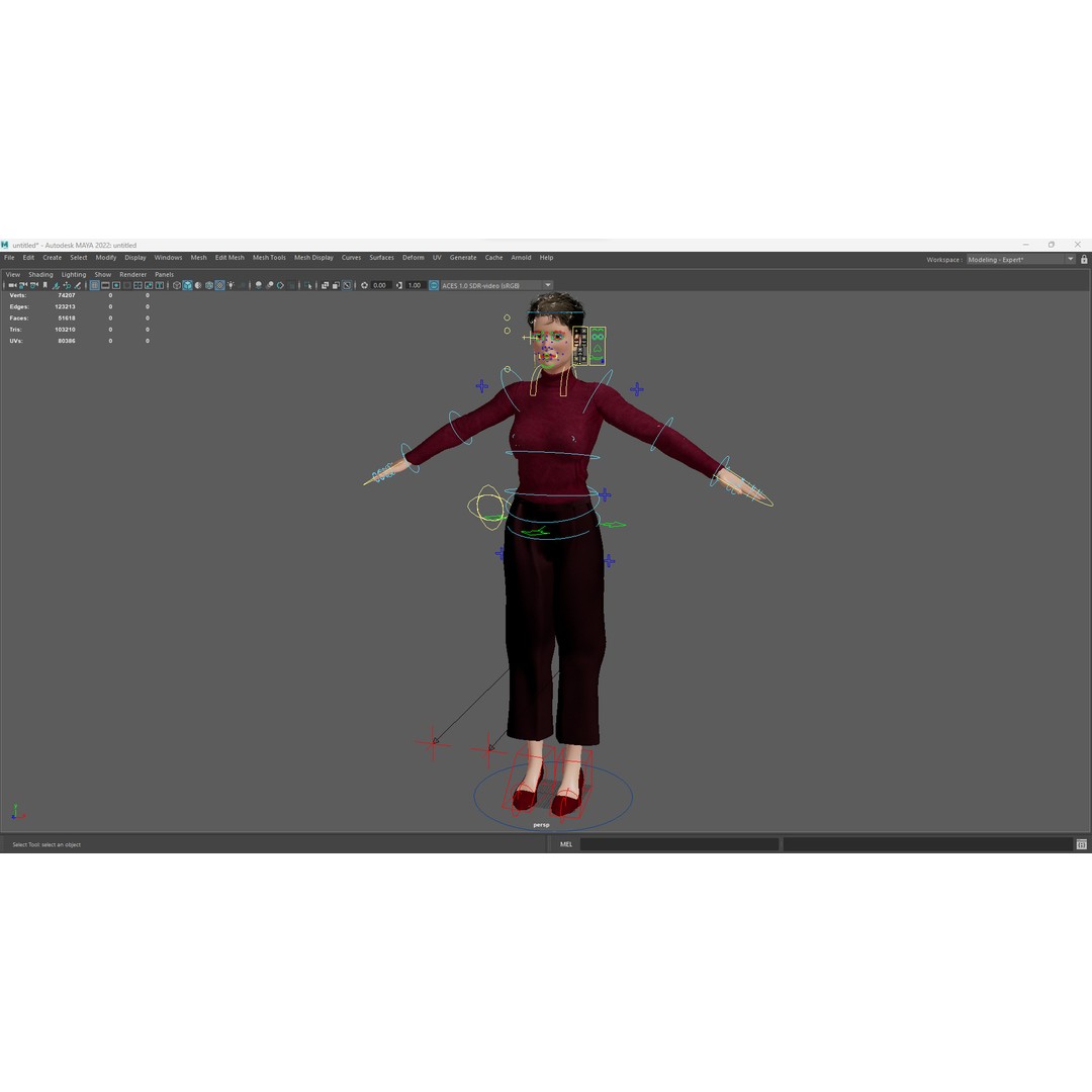 Elegant Low-Poly 3D Character Model – Rigged, PBR Textures, FBX - View 22