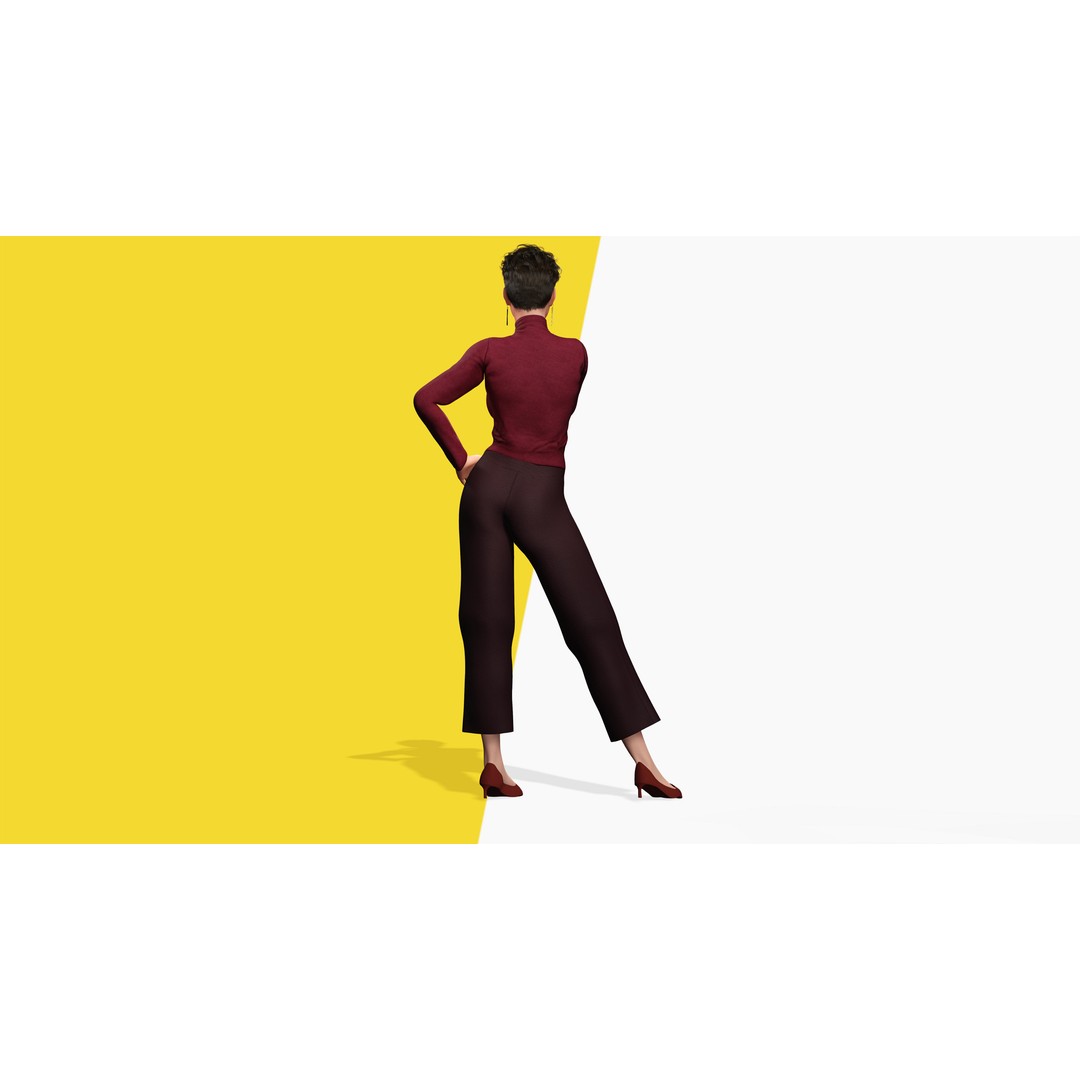 Elegant Low-Poly 3D Character Model – Rigged, PBR Textures, FBX - View 5