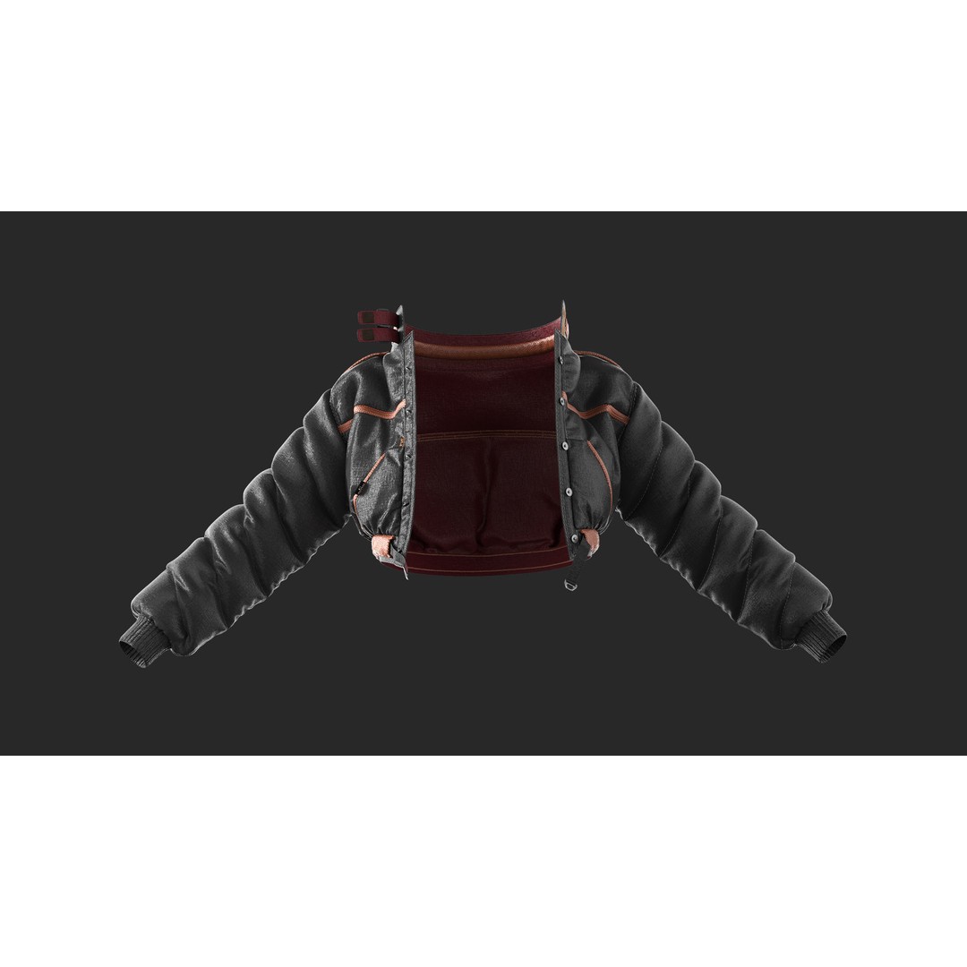 Girls Outfit 3D Model – Marvelous Designer Clothing, PBR Textures - View 7