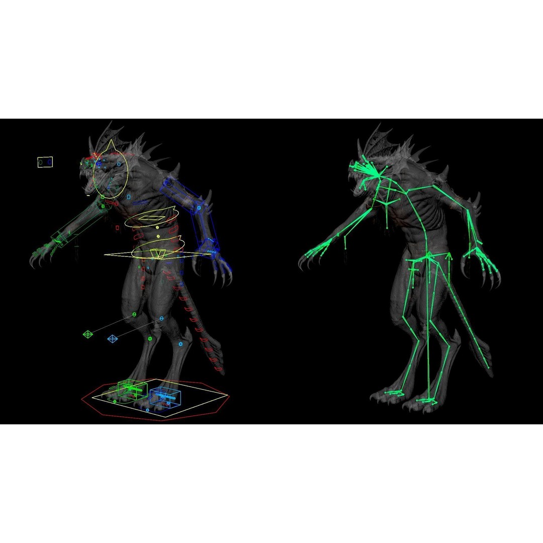Moonshadow Beast 3D Model – Rigged Low-Poly Creature, FBX/Blender - View 16