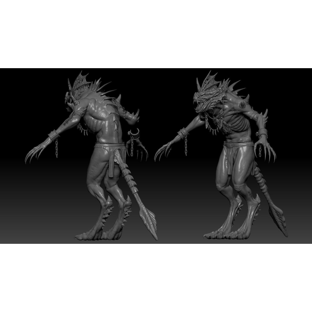 Moonshadow Beast 3D Model – Rigged Low-Poly Creature, FBX/Blender - View 23