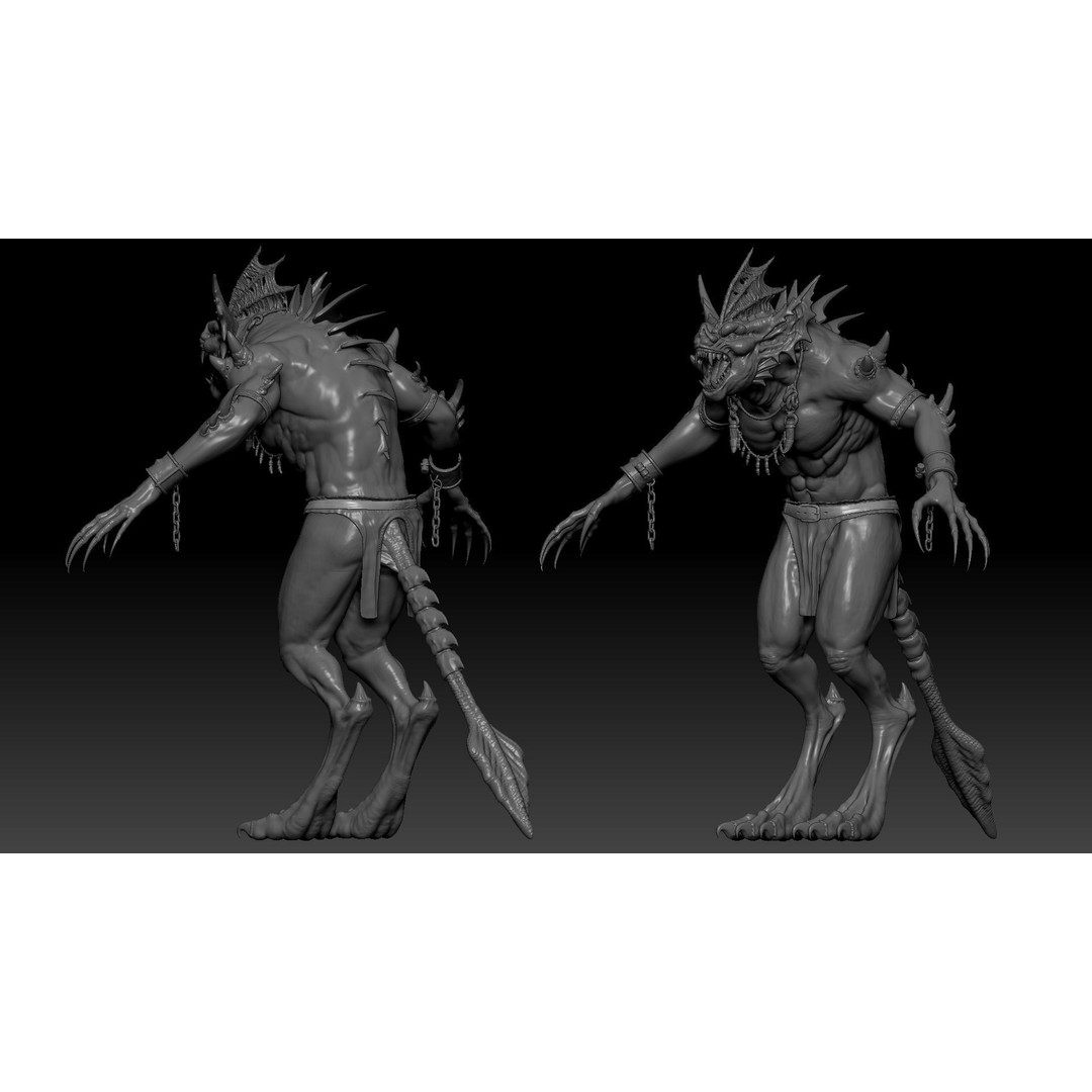 Moonshadow Beast 3D Model – Rigged Low-Poly Creature, FBX/Blender - View 24