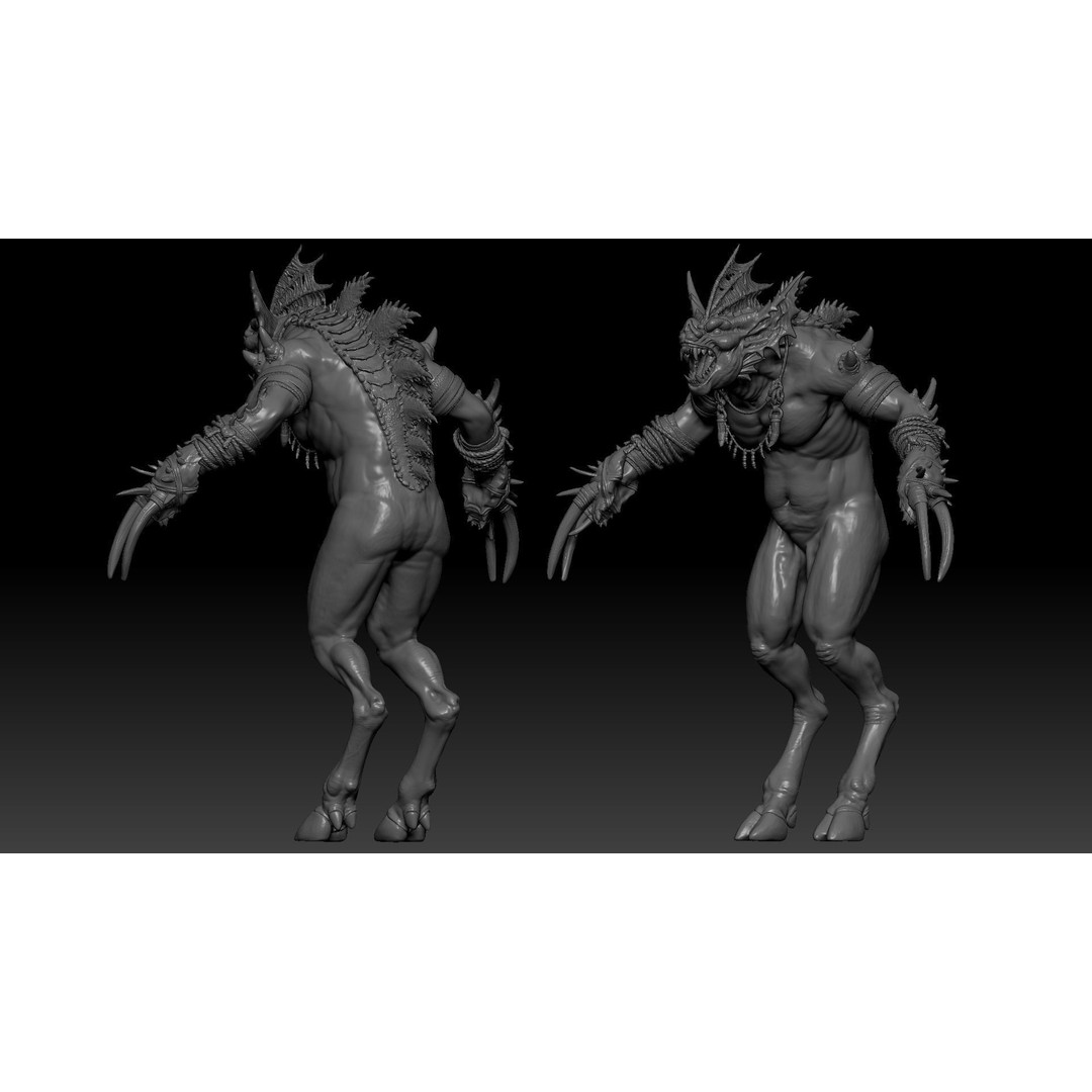 Moonshadow Beast 3D Model – Rigged Low-Poly Creature, FBX/Blender - View 26