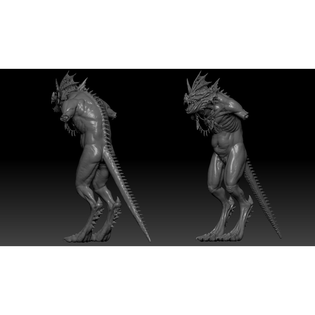 Moonshadow Beast 3D Model – Rigged Low-Poly Creature, FBX/Blender - View 29