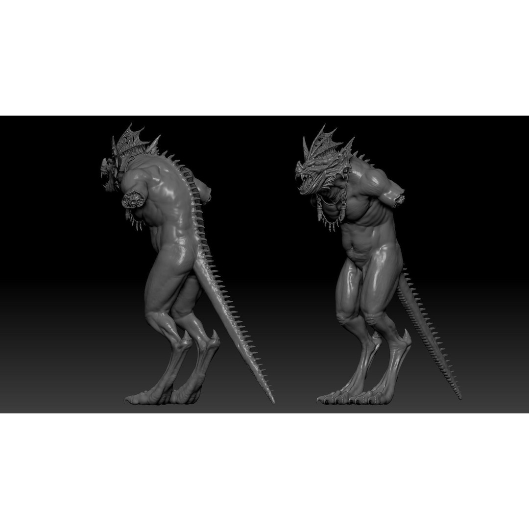 Moonshadow Beast 3D Model – Rigged Low-Poly Creature, FBX/Blender - View 30