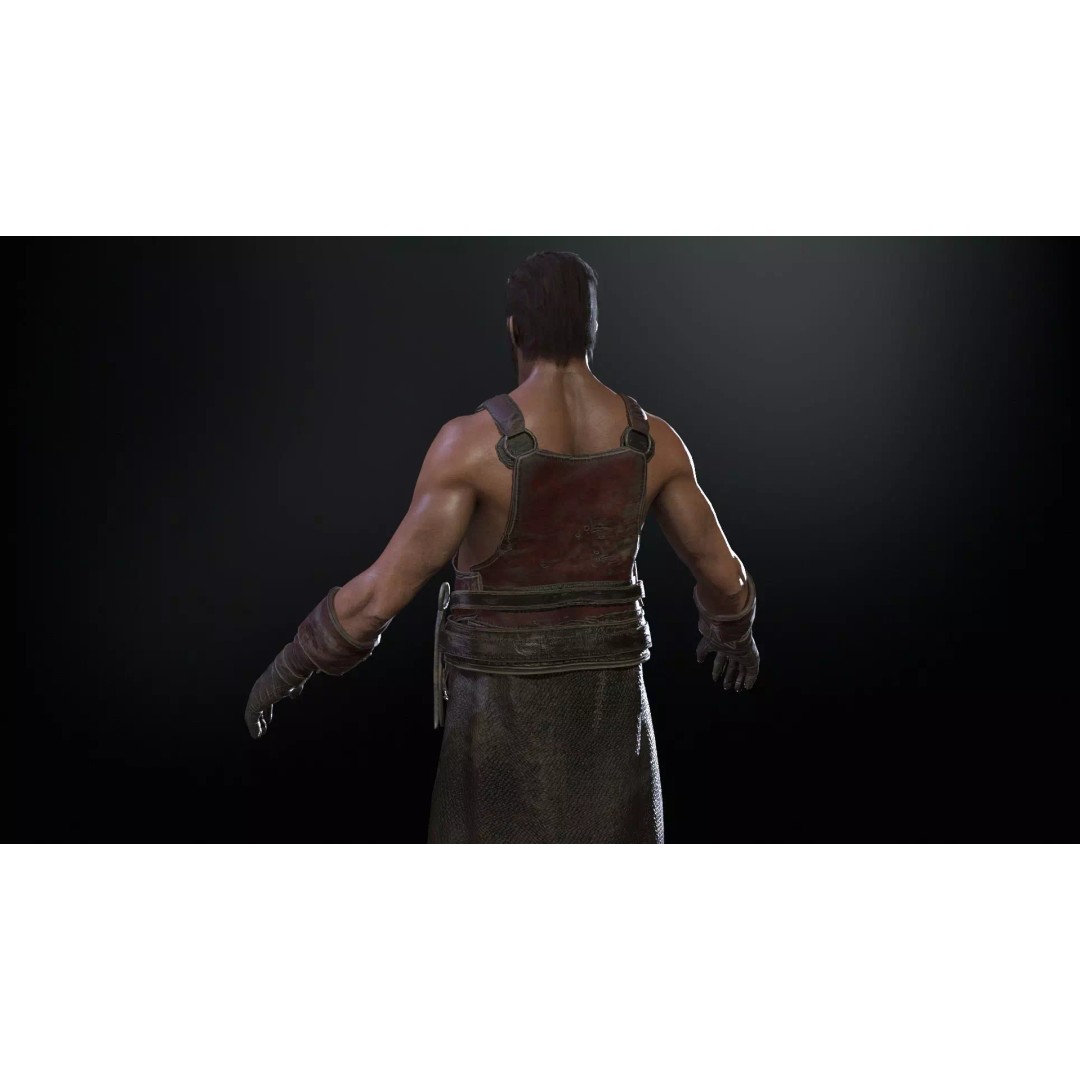 Blacksmith 3D Model – Low Poly Rigged Character with 15 Animations - View 24