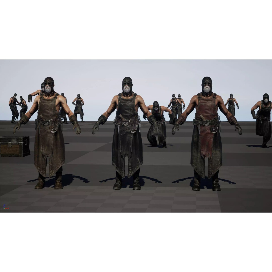 Blacksmith 3D Model – Low Poly Rigged Character with 15 Animations - View 32