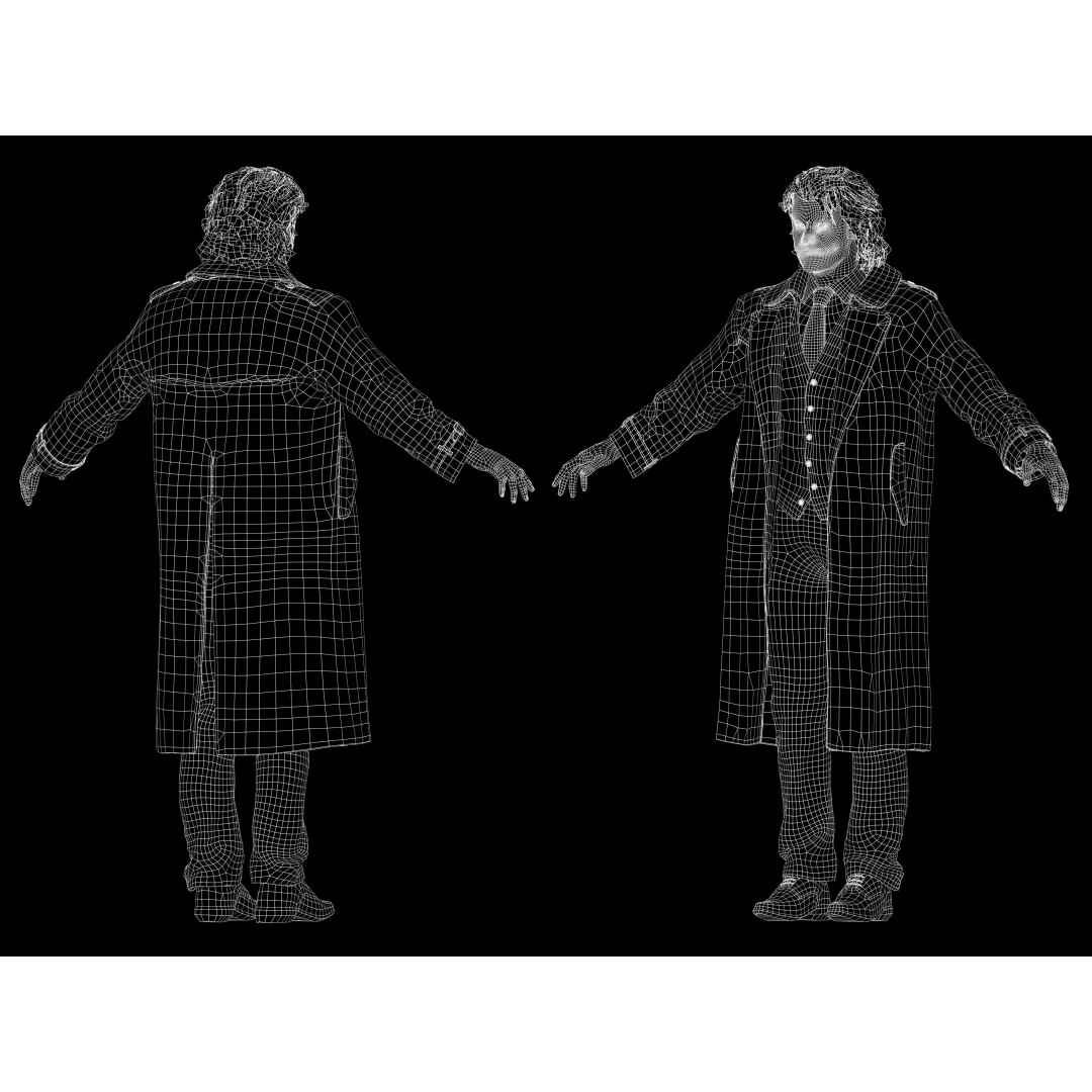 Joker 3D Model – Low Poly Rigged Character with PBR Textures - View 11