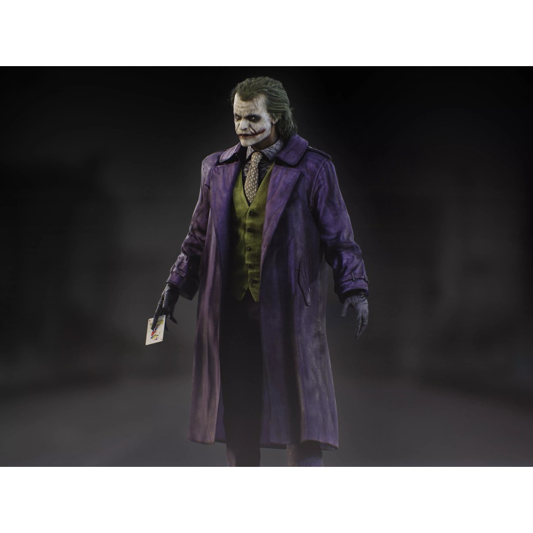 Joker 3D Model – Low Poly Rigged Character with PBR Textures - View 4