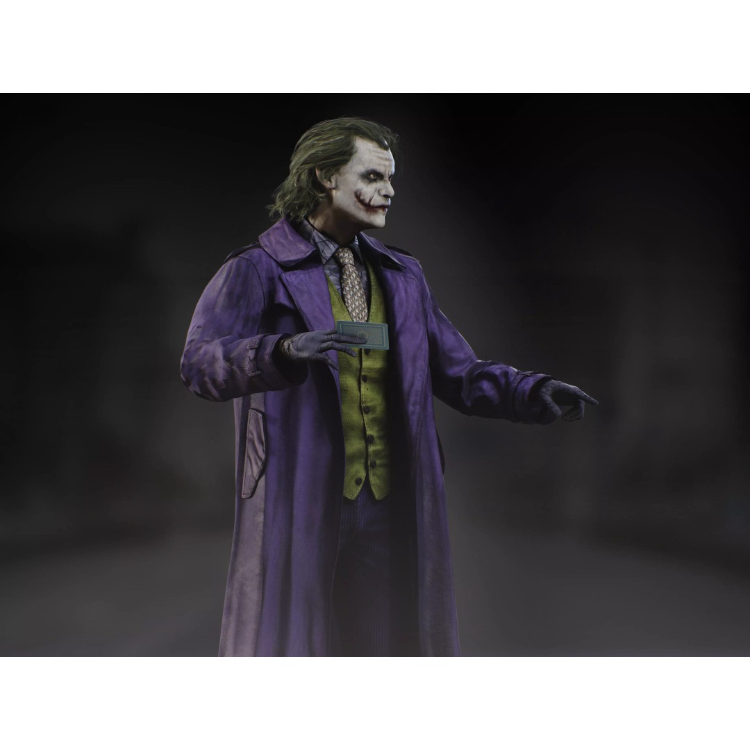 Joker 3D Model – Low Poly Rigged Character with PBR Textures - View 5