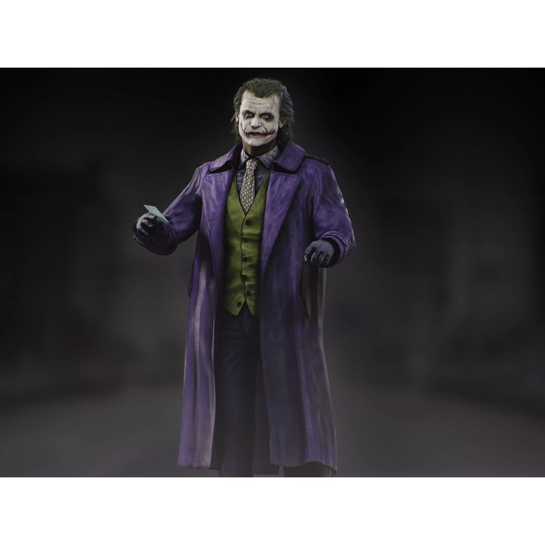 Joker 3D Model – Low Poly Rigged Character with PBR Textures - View 9