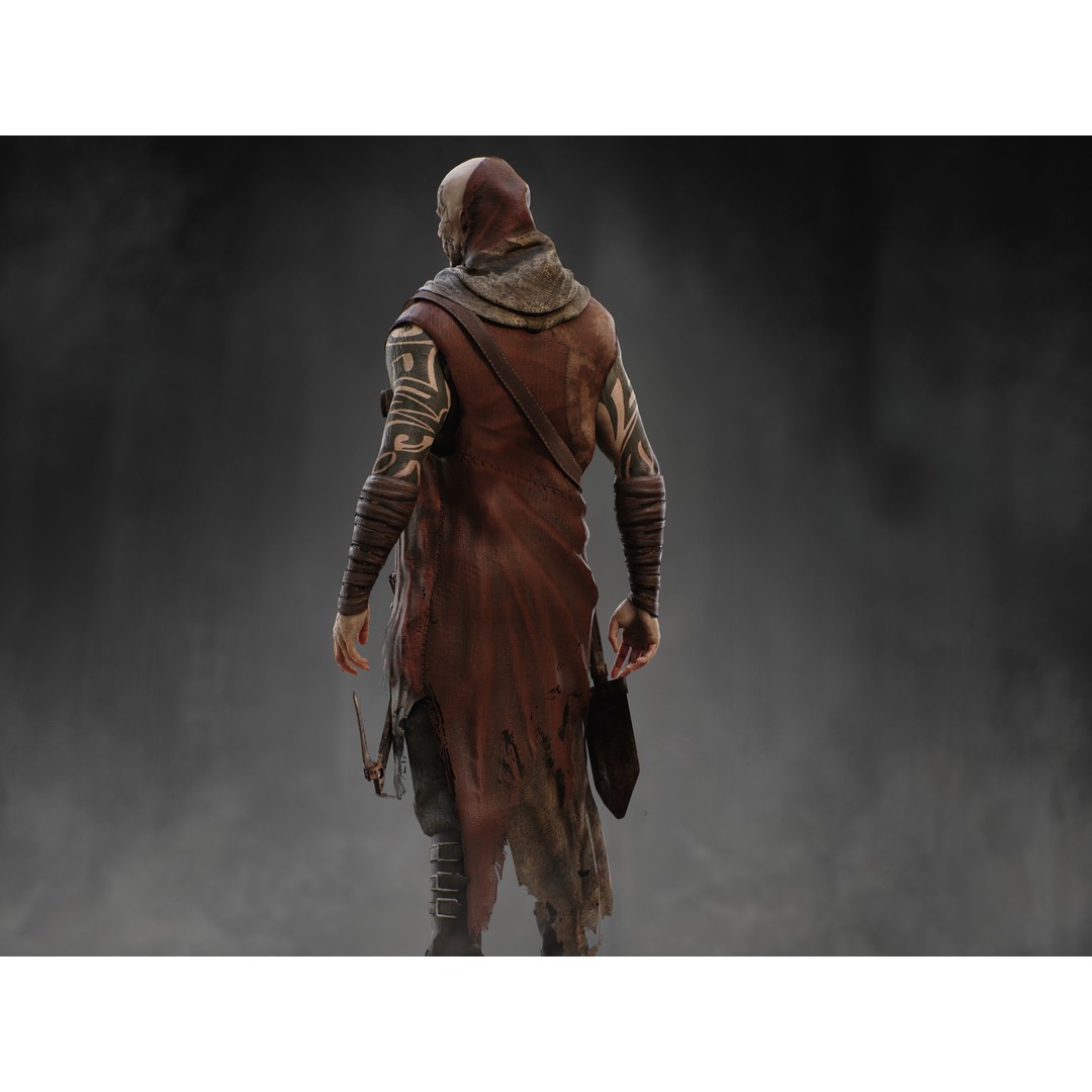 Post Apocalyptic Man 3D Model – Low Poly Rigged Character, FBX, PBR - View 7