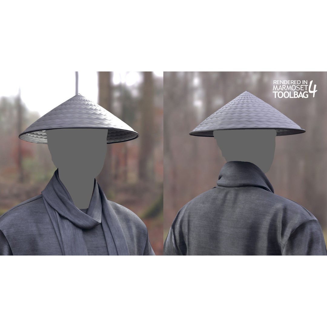 Male Warrior Outfit 3D Model – Low Poly Rigged Character, FBX, Blender