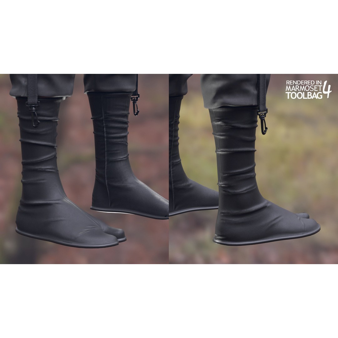 Male Warrior Outfit 3D Model – Low Poly Rigged Character, FBX, Blender - View 12