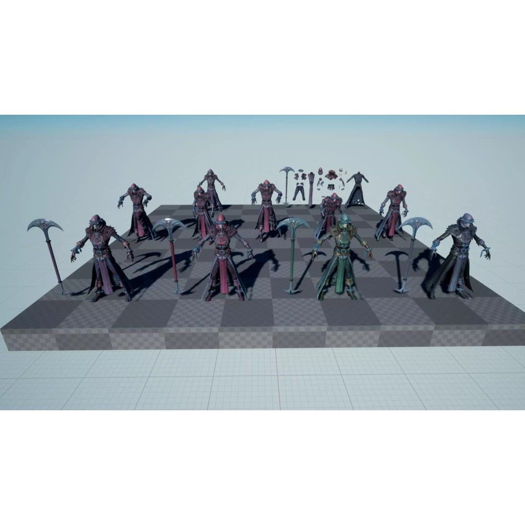 Skeleton Inquisitor 3D Model – Low Poly Rigged Character, FBX - View 18