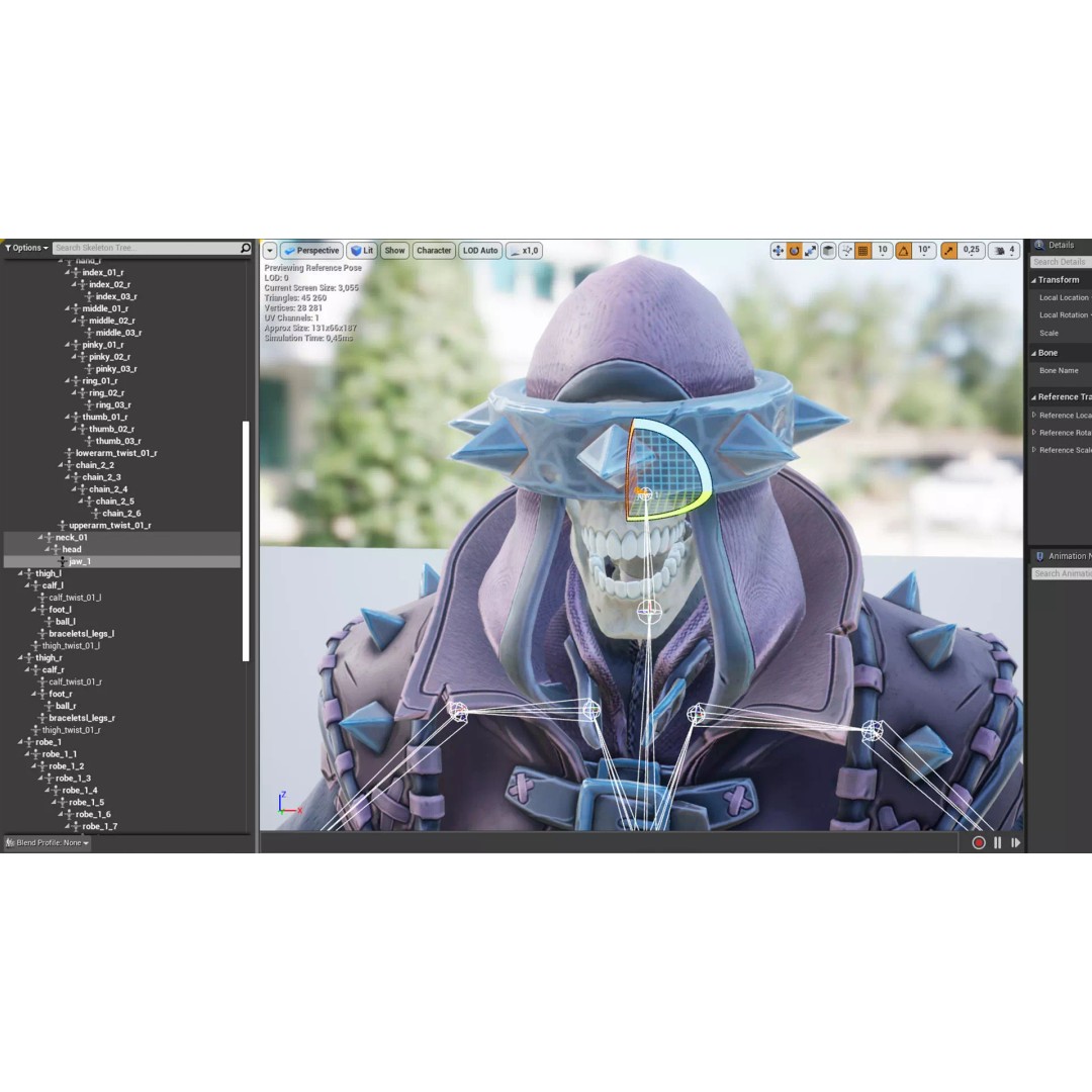 Skeleton Inquisitor 3D Model – Low Poly Rigged Character, FBX - View 21