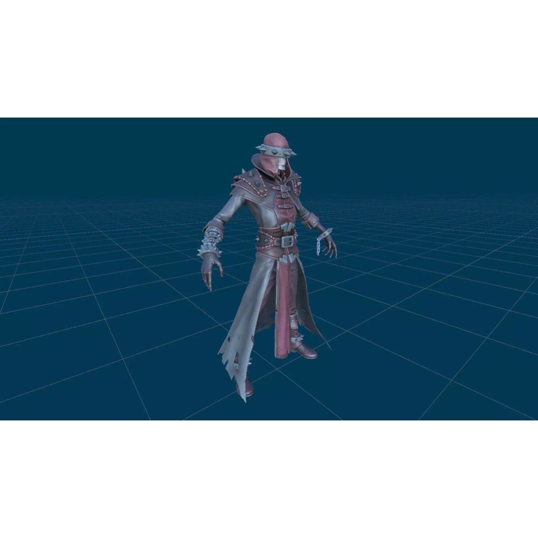 Skeleton Inquisitor 3D Model – Low Poly Rigged Character, FBX - View 23