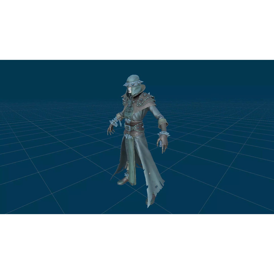 Skeleton Inquisitor 3D Model – Low Poly Rigged Character, FBX - View 24
