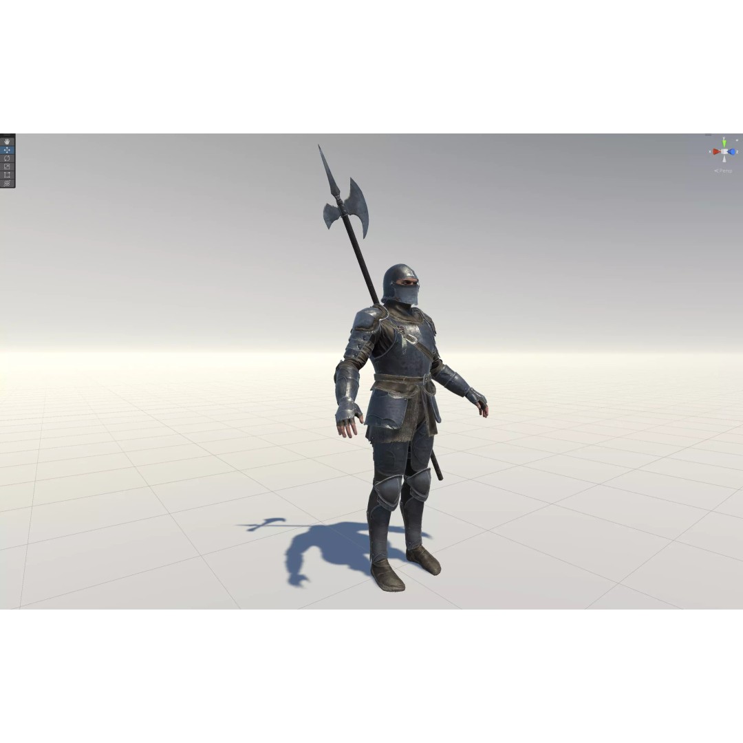 NPC Guardian1 3D Model – Low Poly Game Character, Rigged, FBX