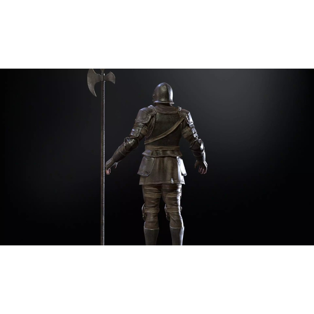 NPC Guardian1 3D Model – Low Poly Game Character, Rigged, FBX - View 14