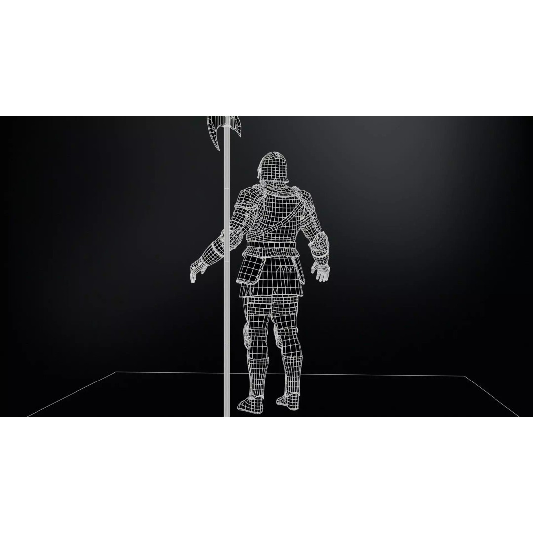 NPC Guardian1 3D Model – Low Poly Game Character, Rigged, FBX - View 16