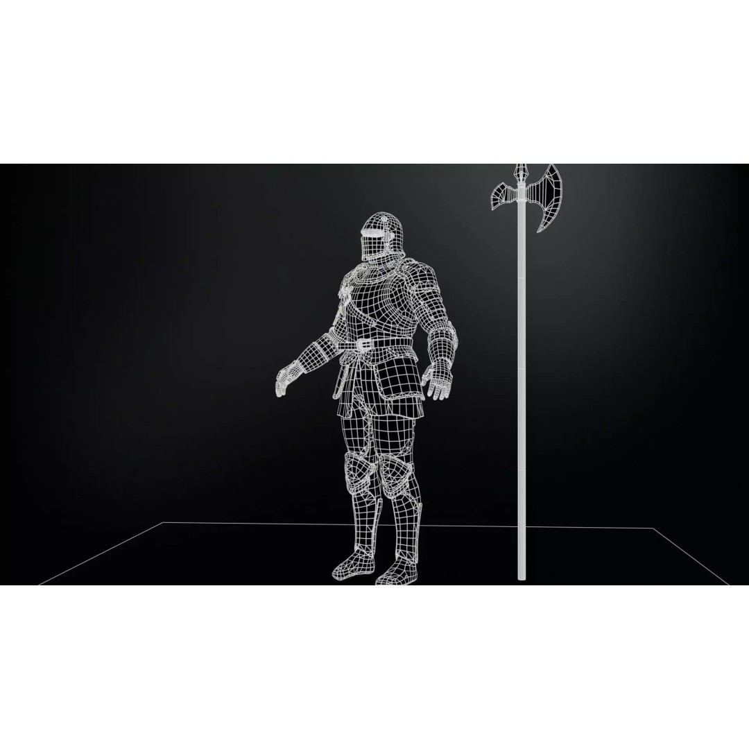 NPC Guardian1 3D Model – Low Poly Game Character, Rigged, FBX - View 18