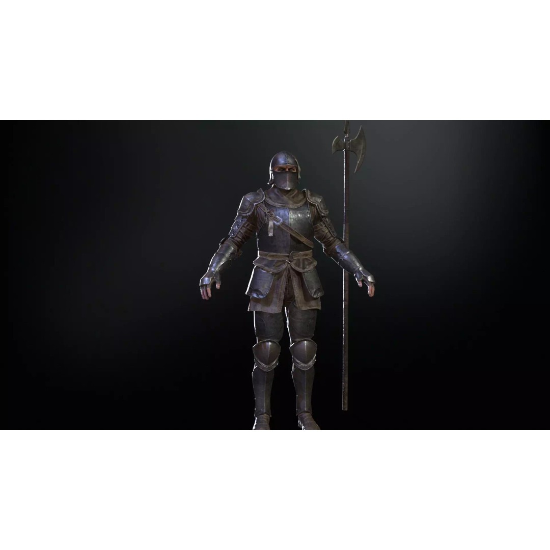 NPC Guardian1 3D Model – Low Poly Game Character, Rigged, FBX - View 20