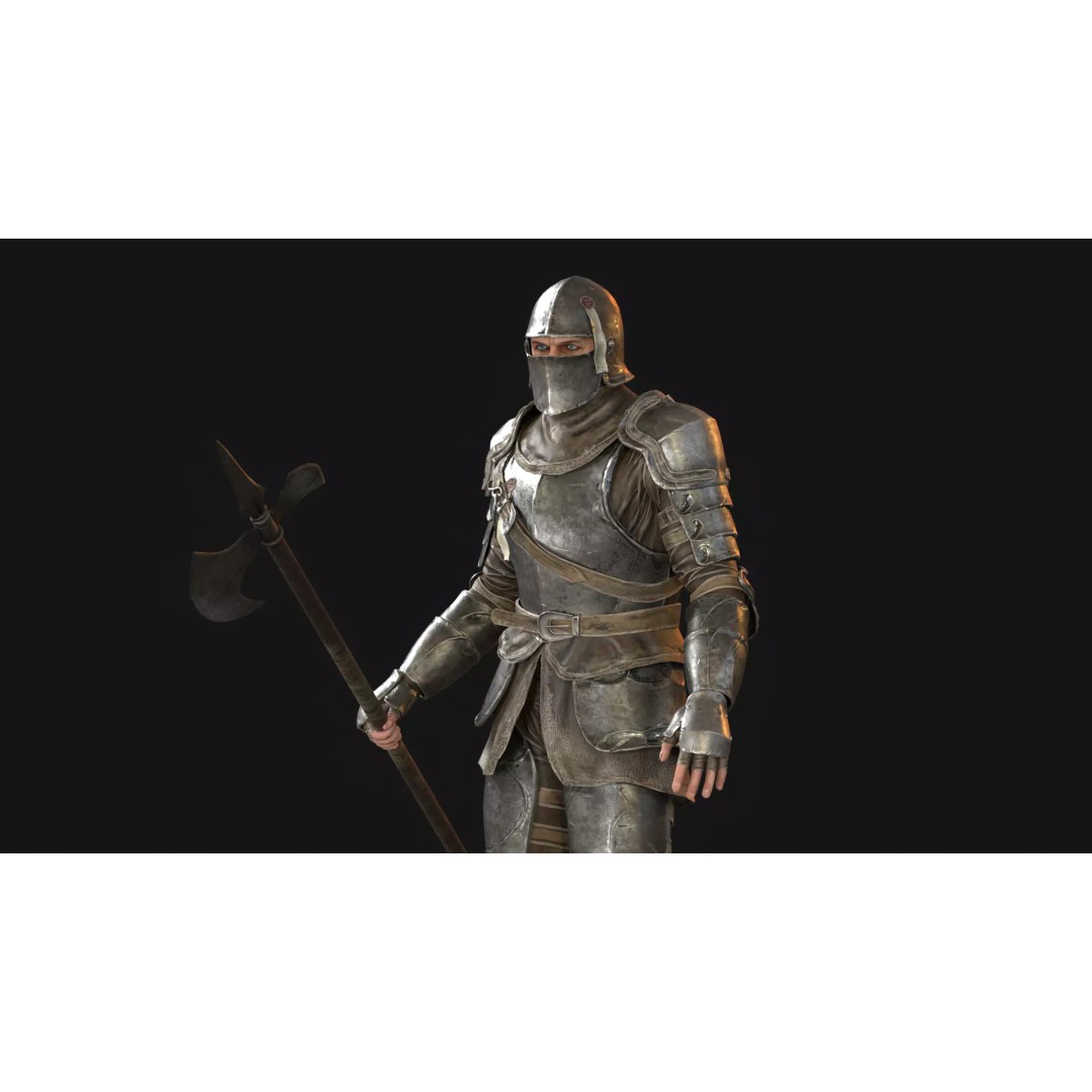 NPC Guardian1 3D Model – Low Poly Game Character, Rigged, FBX - View 21