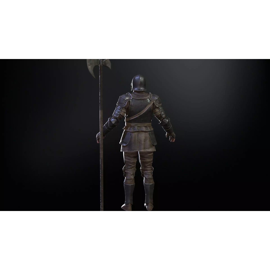 NPC Guardian1 3D Model – Low Poly Game Character, Rigged, FBX - View 22