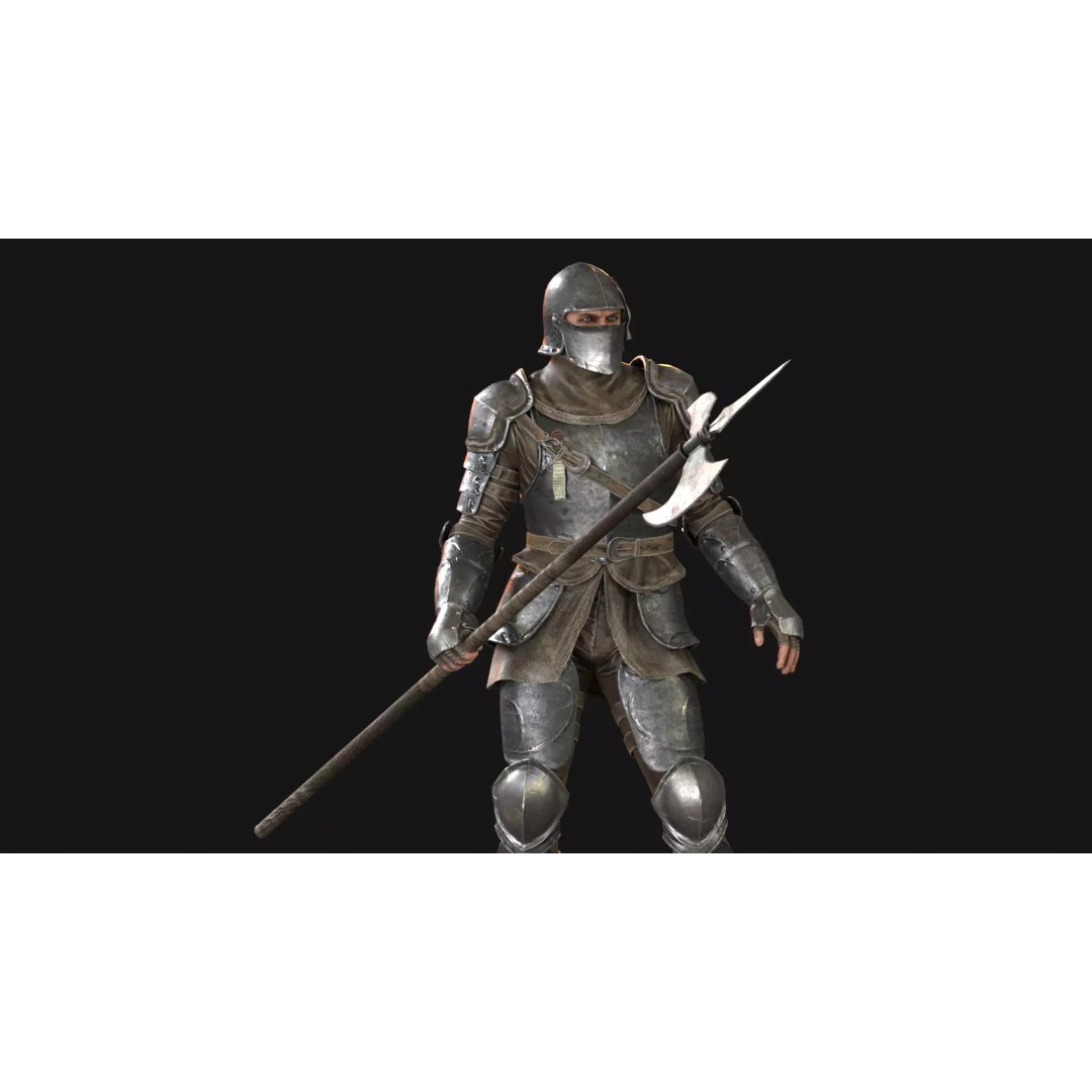 NPC Guardian1 3D Model – Low Poly Game Character, Rigged, FBX - View 23