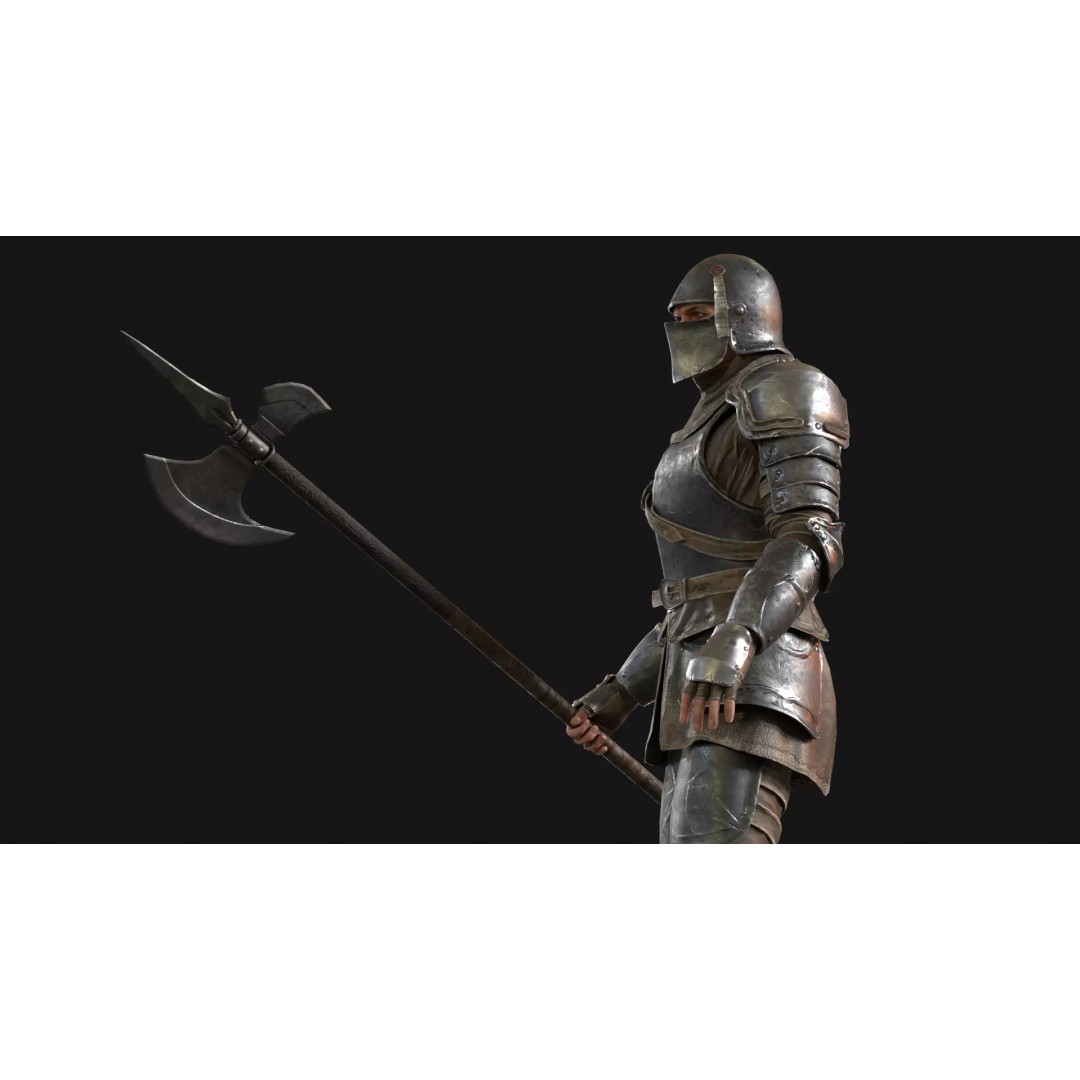 NPC Guardian1 3D Model – Low Poly Game Character, Rigged, FBX - View 25
