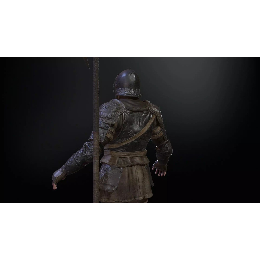 NPC Guardian1 3D Model – Low Poly Game Character, Rigged, FBX - View 26